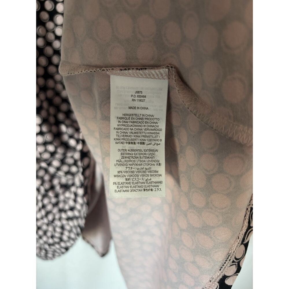 Boden Dress 14 Knee Polka Dot Black Pink Stretch Fit Flare New - Picture 7 of 13
